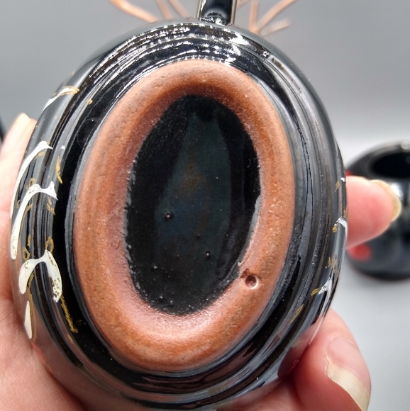 Stacking Redware Chicken Teapot Set Cream Sugar - Picture 16 of 16